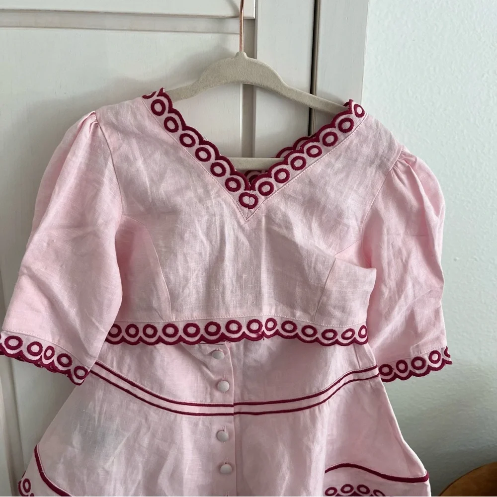 FANM MON x Dopple Kids Little Girls Mugla 2 Piece Embroidered Top + Skirt